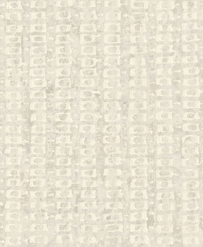 Luxus ezüst-bézs geometrikus vlies tapéta, 58717, Aurum II, Limonta