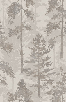 Szürke-barna vlies tapéta, erdő, fák, 121421, New Eden, Graham&Brown Premium