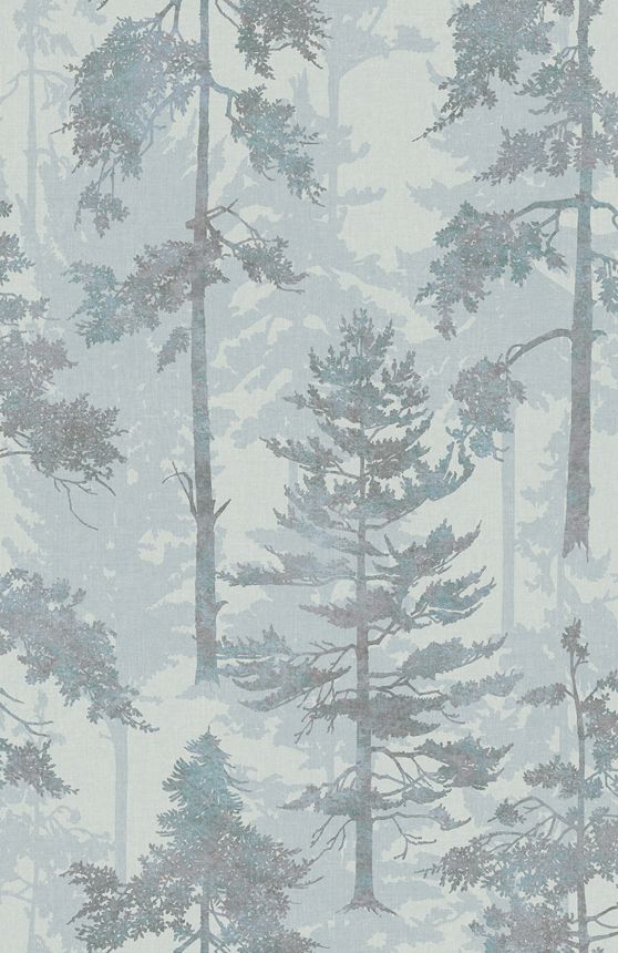 Szürke-kék vlies tapéta, erdő, fák, 121423, New Eden, Graham&Brown Premium
