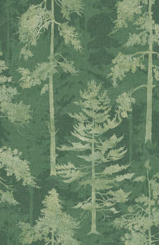 Zöld vlies tapéta, erdő, fák, 121425, New Eden, Graham&Brown Premium