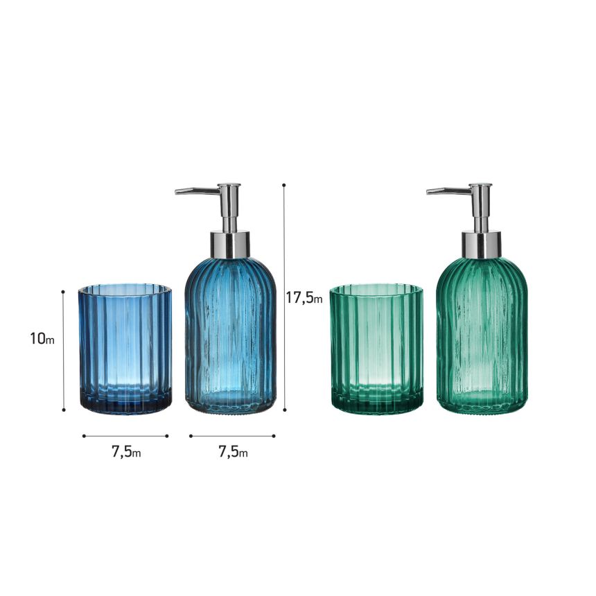 Zöld szappanadagoló + üveg, 6-65-373-0014, InArt