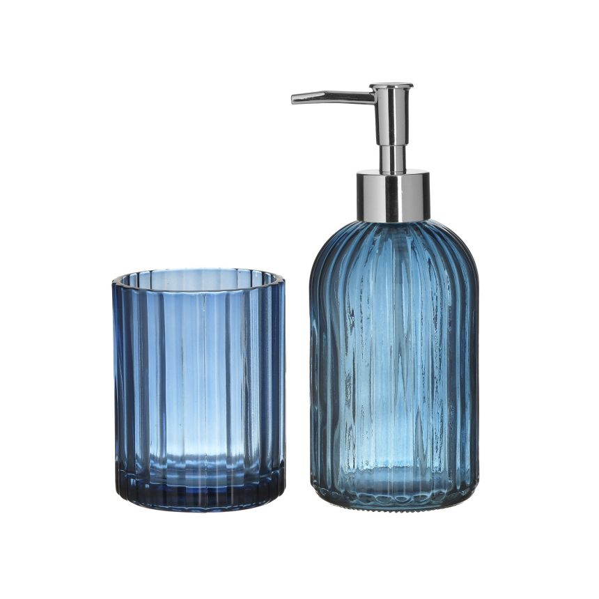 Kék szappanadagoló + üveg, 6-65-373-0014,  InArt