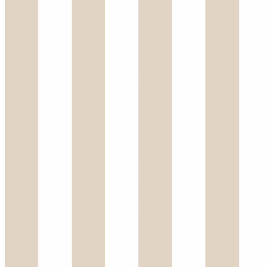 Bézs-fehér csíkos vlies tapéta, 17173, MiniMe, Cristiana Masi by Parato