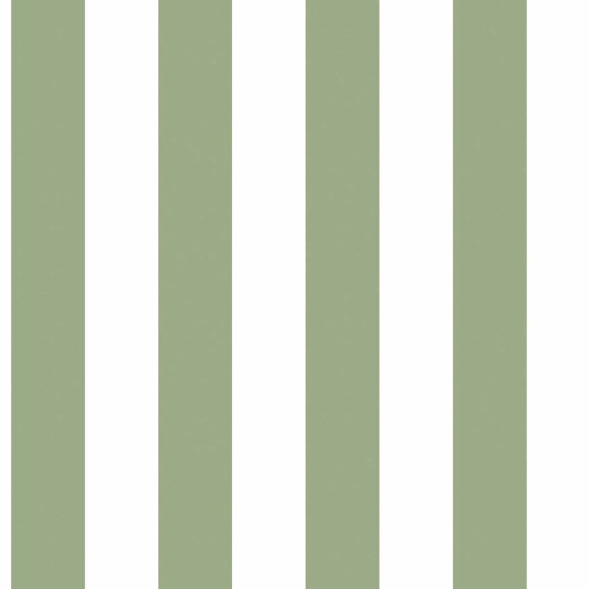 Zöld-fehér csíkos vlies tapéta, 17175, MiniMe, Cristiana Masi by Parato