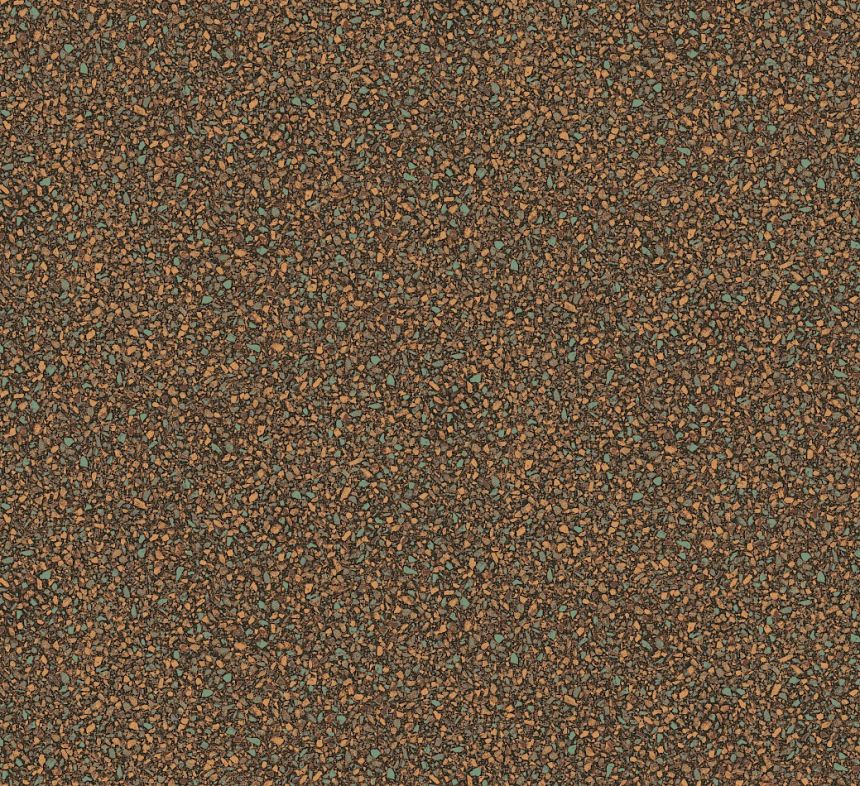 Vlies tapéta, barna-zöld, kő, terrazzo, ROC004, Rock, Masureel