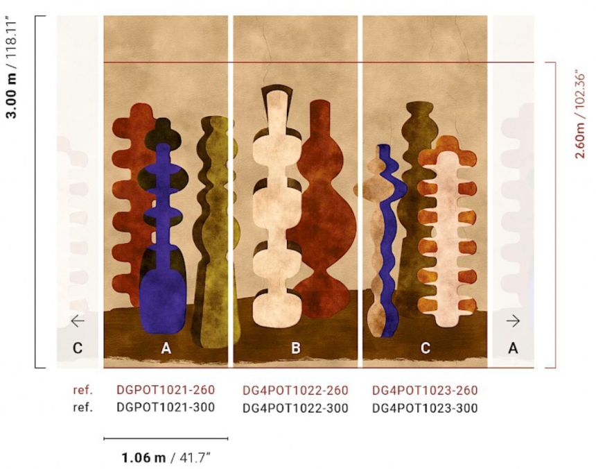 Vlies fotótapéta, vázák, barna, DGPOT1021-260, Terra, Masureel