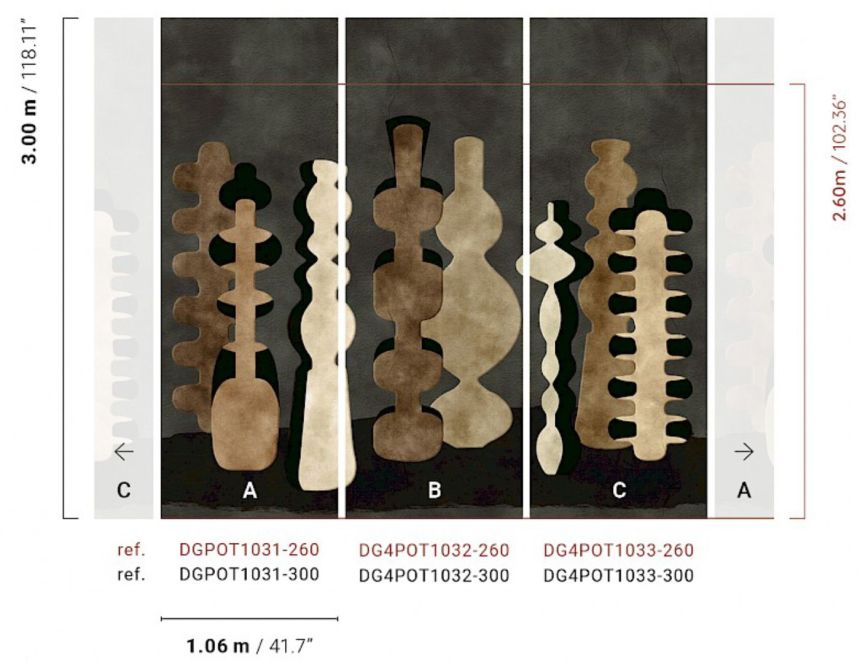 Vlies fotótapéta, vázák, barna, DGPOT1031-260, Terra, Masureel