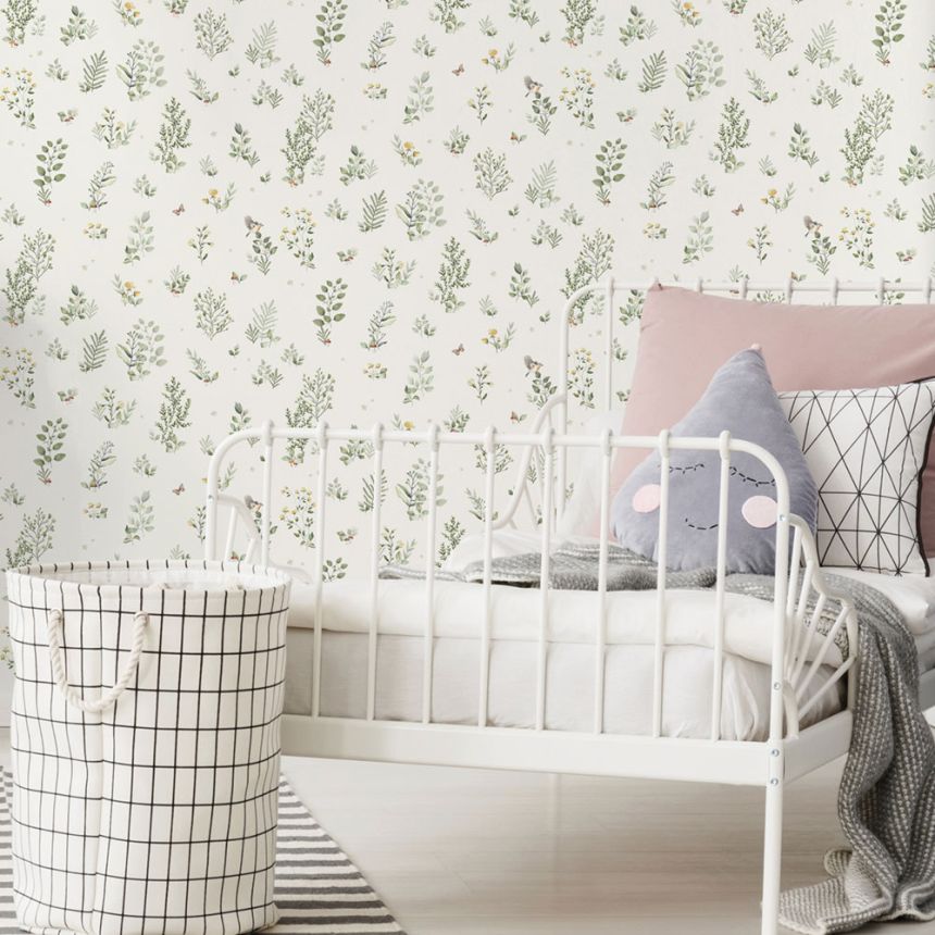 Vlies tapéta növényekkel és madarakkal, 973-1, Mika,  ICH Wallcoverings