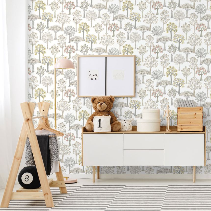 Gyerek vlies tapéta fákkal, 975-1, Mika,  ICH Wallcoverings