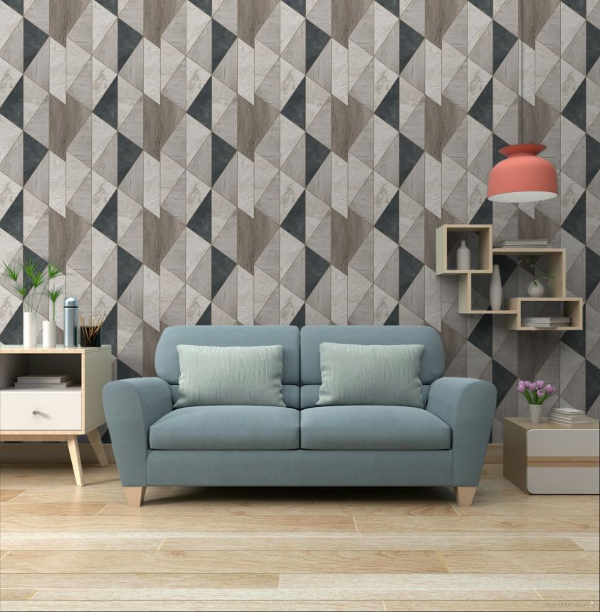 Szürke geometrikus vlies tapéta, A65104, Vavex 2026