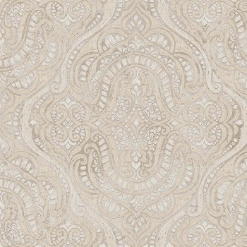 Luxus vlies tapéta, szürke-bézs, barokk, 42212, Aura, Cristiana Masi by Parato