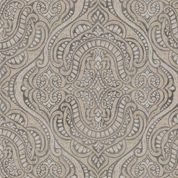 Luxus vlies tapéta, szürke-bézs, barokk, 42219, Aura, Cristiana Masi by Parato