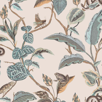 Vlies tapéta, szürke-bézs, levelek, 15508, Botany House, Cristiana Masi by Parato