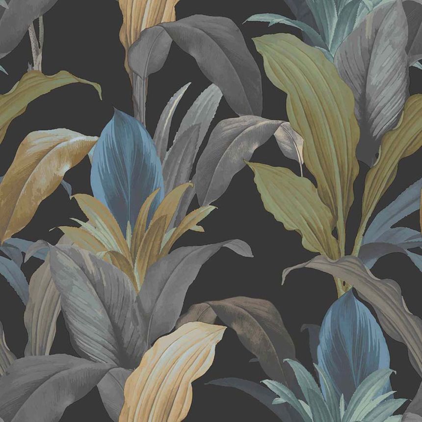 Vlies tapéta, fekete, levelek, 15519, Botany House, Cristiana Masi by Parato