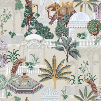 Vlies tapéta, szürke-bézs, kert, 15536, Botany House, Cristiana Masi by Parato