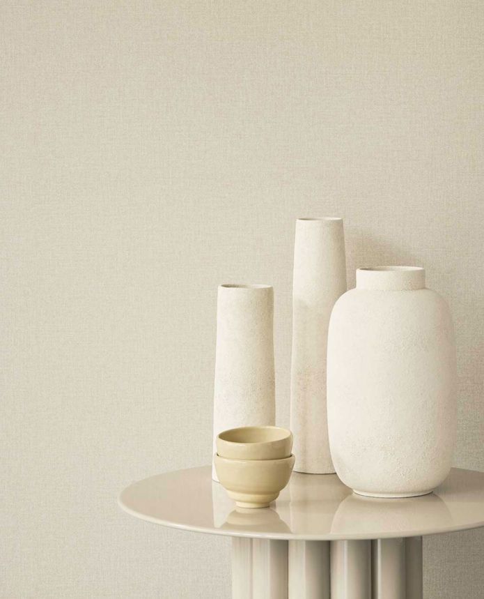 Vlies tapéta, krém, szövetutánzat, 340612, Linen Look, Eijffinger