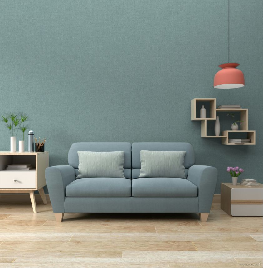 Vlies tapéta, kék, szövetutánzat, 340641, Linen Look, Eijffinger
