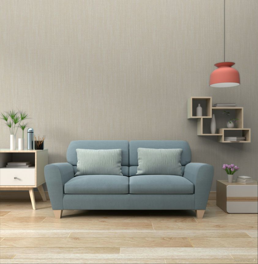 Vlies tapéta, szürke-bézs, szövet utánzat, 340520, Groovy, Eijffinger