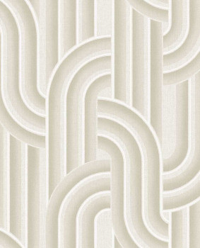Geometrikus vlies tapéta, szürke-bézs, retro, 340560, Groovy, Eijffinger