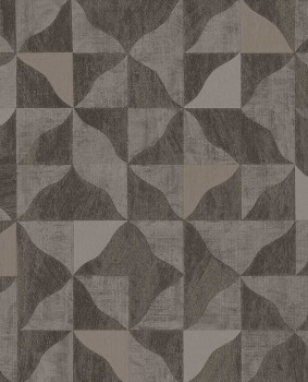 Geometrikus vlies tapéta, barna-szürke, 340324, Sensory Eijffinger