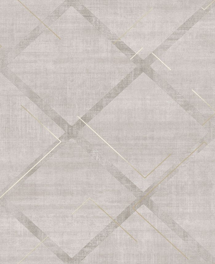 Geometrikus vlies tapéta szürke-bézs, 124122, Element, Graham Brown Premium