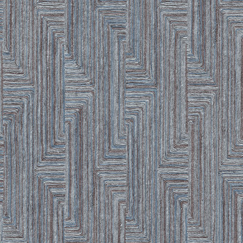 Geometrikus vlies tapéta, kék-szürke, SA524016, Santa Fe, Design ID