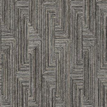 Geometrikus vlies tapéta, fekete-szürke, SA524017, Santa Fe, Design ID