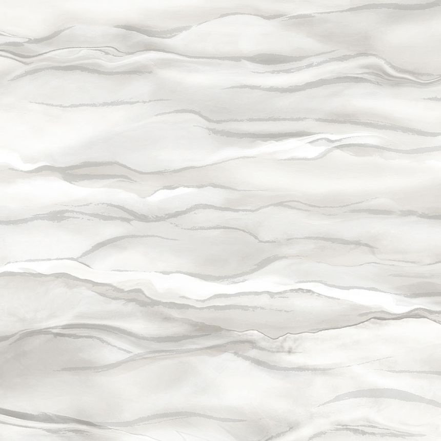 Vlies tapéta, fehér-szürke, hullámok, márvány, SA524041, Santa Fe, Design ID