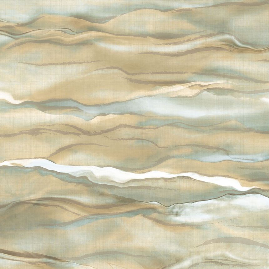Vlies tapéta, szürke-bézs, hullámok, márvány, SA524045, Santa Fe, Design ID