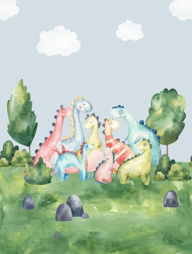 Gyermek vlies poszter tapéta, sárkányok, CW6003-2, Cute Walls, Decoprint