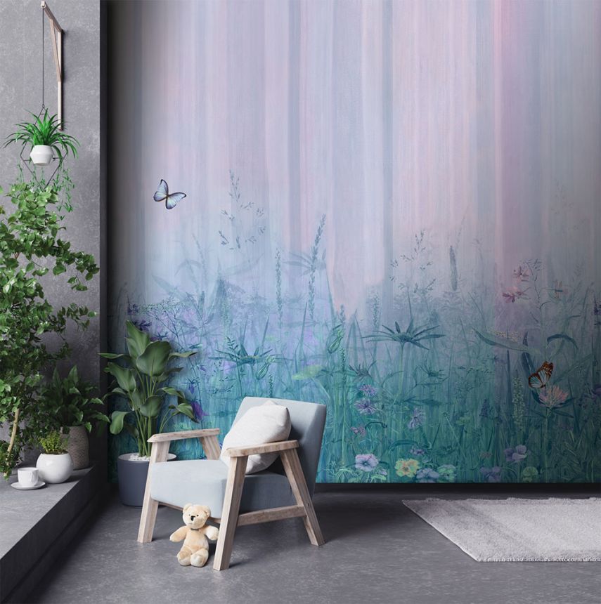 Vlies poszter tapéta, virágok, füvek, CW6023-2, Cute Walls, Decoprint