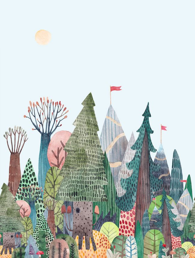 Gyermek vlies poszter tapéta, táj, CW6034-2, Cute Walls, Decoprint