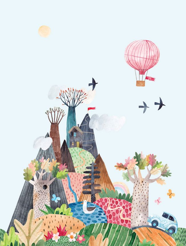 Gyermek vlies poszter tapéta, táj, CW6036-2, Cute Walls, Decoprint