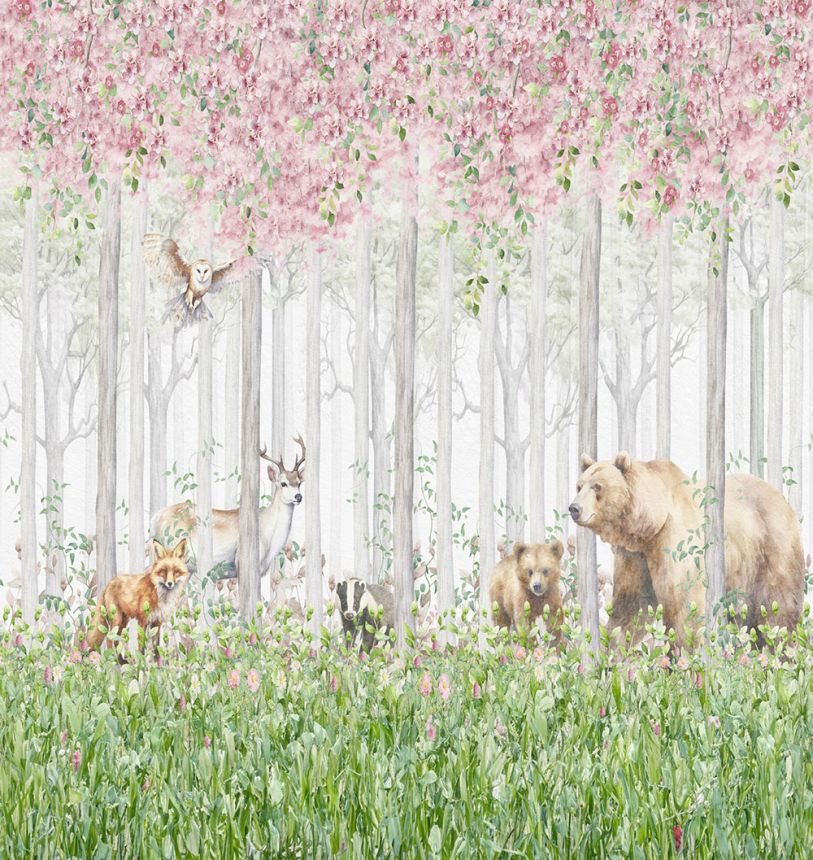 Vlies poszter tapéta, erdei állatok, CW6045-1, Cute Walls, Decoprint