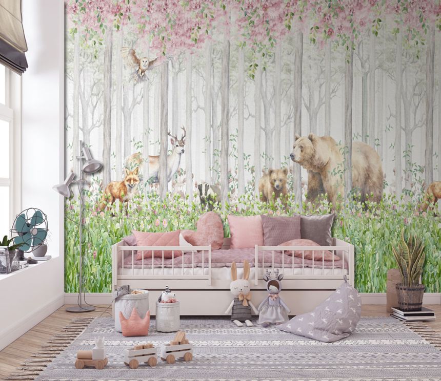 Vlies poszter tapéta, erdei állatok, CW6045-1, Cute Walls, Decoprint