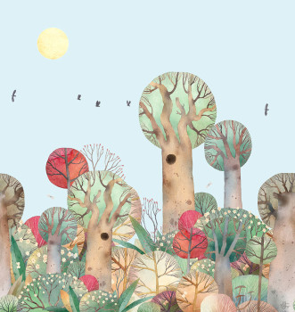 Gyermek vlies poszter tapéta, táj, erdő, CW6049-2, Cute Walls, Decoprint