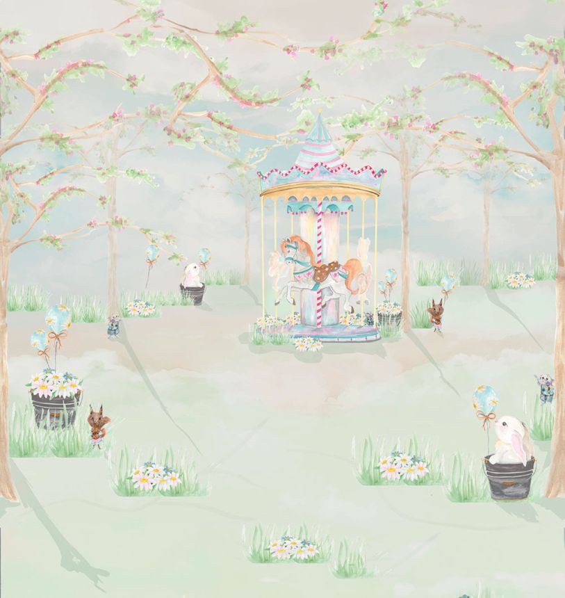 Gyermek vlies poszter tapéta, körhinta, CW6111-1, Cute Walls, Decoprint