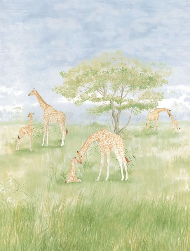 Vlies poszter tapéta, zsiráfok, CW6112-2, Cute Walls, Decoprint