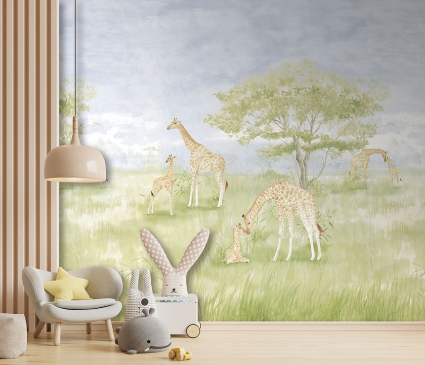Vlies poszter tapéta, zsiráfok, CW6112-2, Cute Walls, Decoprint