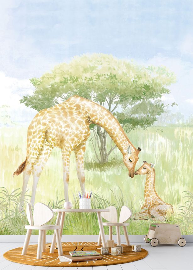 Vlies poszter tapéta, zsiráfok, CW6115-2, Cute Walls, Decoprint