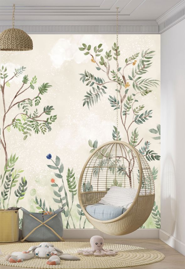 Gyermek vlies poszter tapéta, zöld, fa, CW6128-1, Cute Walls, Decoprint