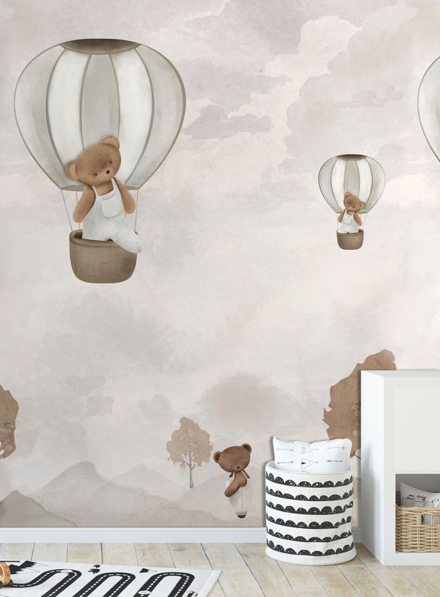 Gyermek vlies poszter tapéta, léggömb, mackók, CW6135-2, Cute Walls, Decoprint