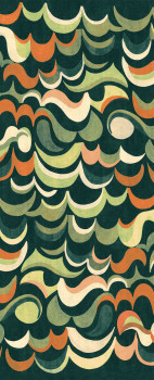 Vlies poszter tapéta, zöld, hullámos, DGRHA1041-300, Rhapsody, Masureel