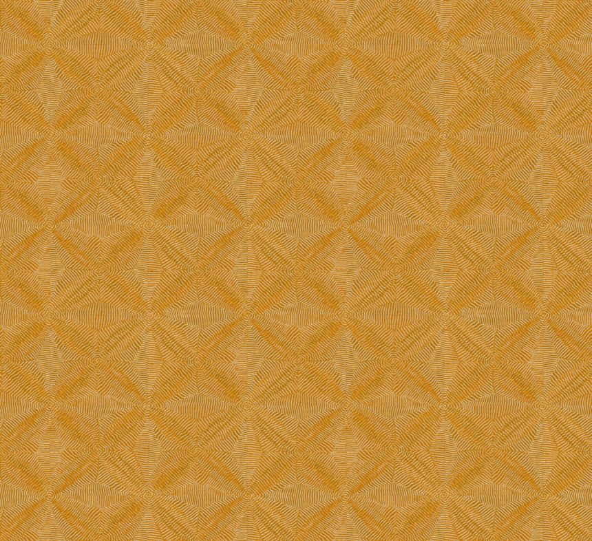 Geometrikus vlies tapéta, okker, etno, AMA104, Amani, Masureel