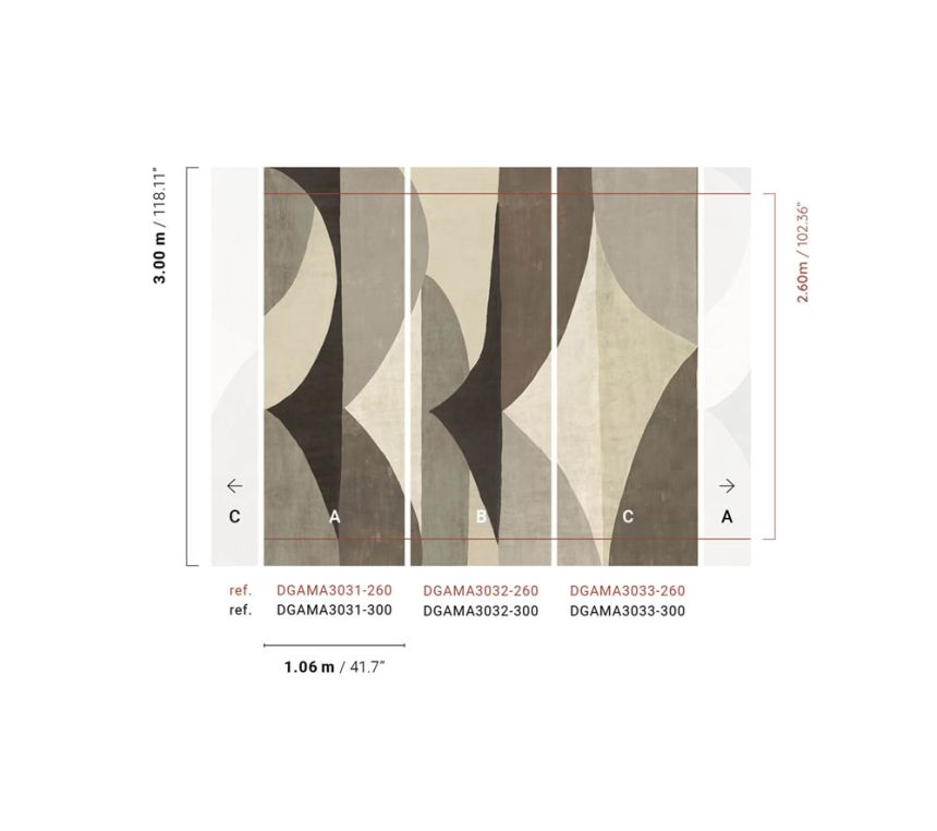 Geometrikus vlies poszter tapéta, szürke, DGAMA3032-260, Amani, Masureel