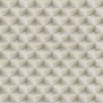 3D geometrikus vlies tapéta, szürke-ezüst, 20021, New Tekko, Emiliana Parati