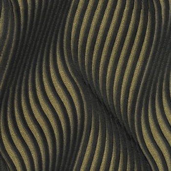 Grafikus 3D vlies tapéta, fekete-arany, 20044, New Tekko, Emiliana Parati