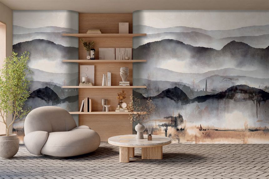Vlies poszter tapéta, szürke-fekete, horizontra, FW4001-2, Feature Walls, Decoprint