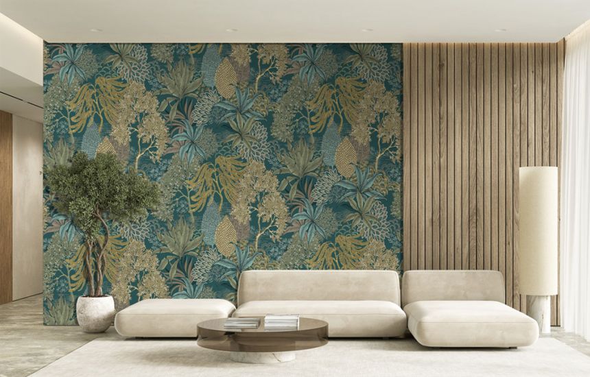 Vlies poszter tapéta, zöld, levelek, FW4003-1, Feature Walls, Decoprint