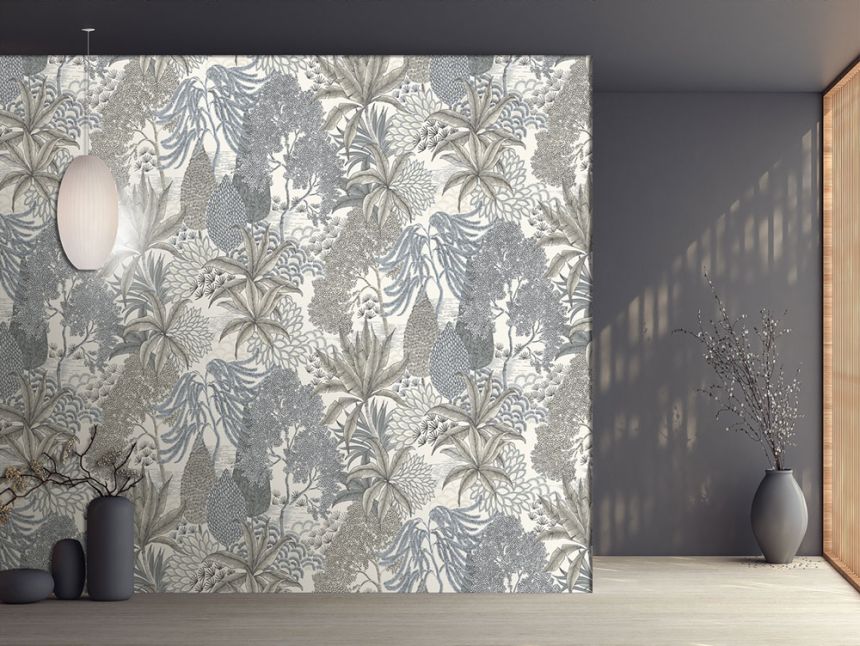 Vlies poszter tapéta, szürke, levelek, FW4003-2, Feature Walls, Decoprint